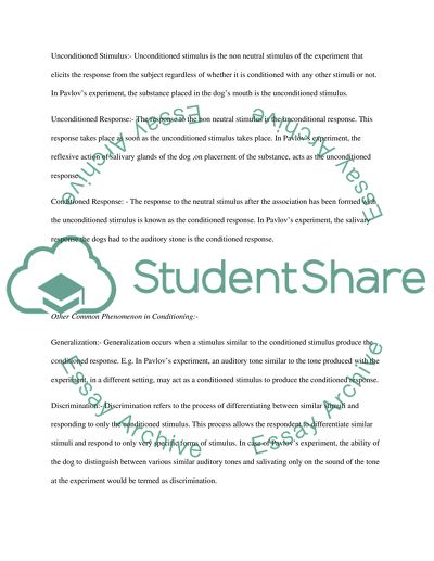 Classical Conditioning by Ivan Pavlov