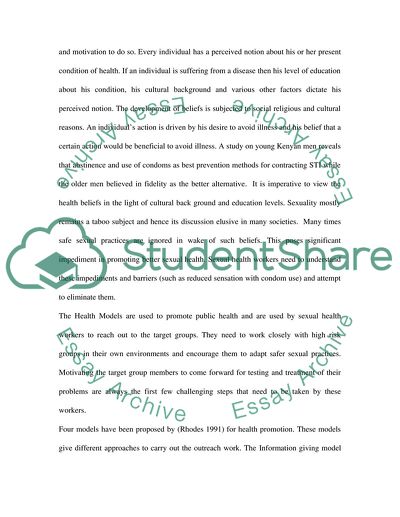 Role of Sexual Health Advisors