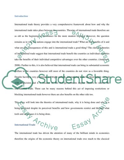 International Trade Theory