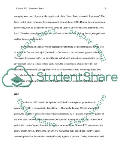 Current state of the US economy