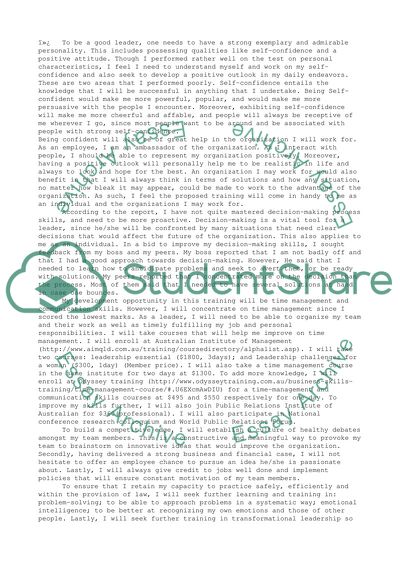 Personal Work Priorities and Professional Development