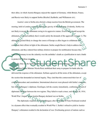 Austria-Hungarys Policy toward Serbia in Terms of Wars of Retribution