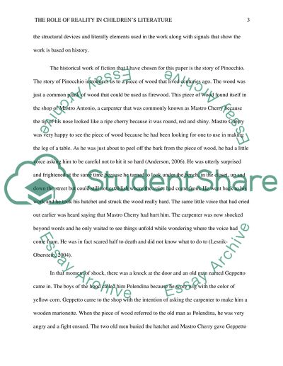 The Role of Reality in Childrens Literature