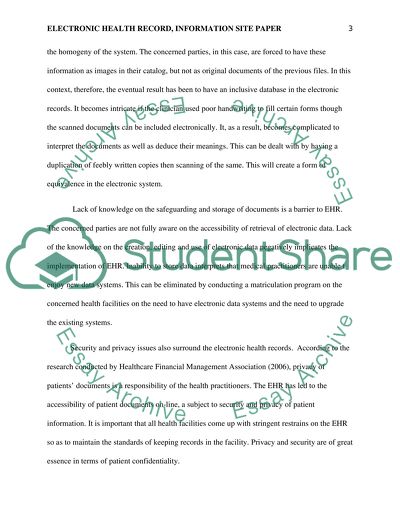 Adopting Electronic Health Record System