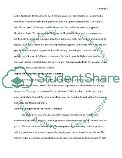 Political Geography of the State of California