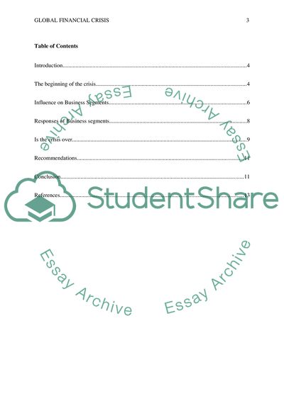 Global Financial Crisis