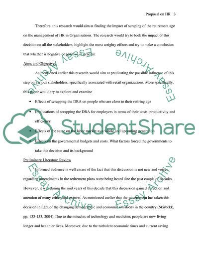 Retirement Age in Organizations