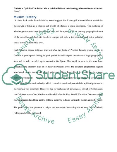 Political Character of Islam