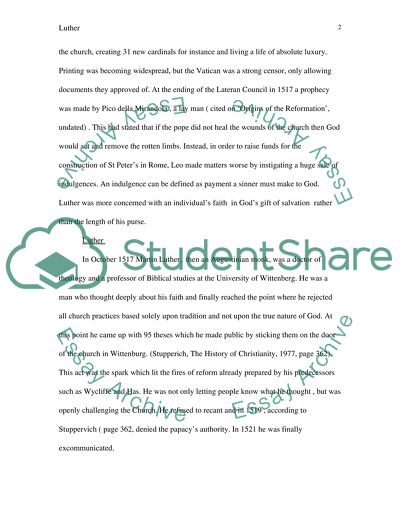 Martin Luther and the German Reformation