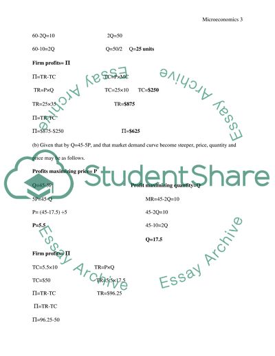 Assignment in Micro economics