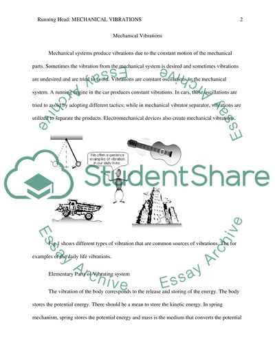 Mechanical vibrations