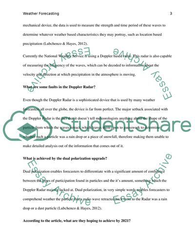 Forecasting Extreme Weather Conditions