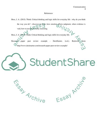 The Development of Critical Thinking Occurs in Three Stages