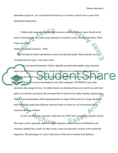 Online Educational Resources