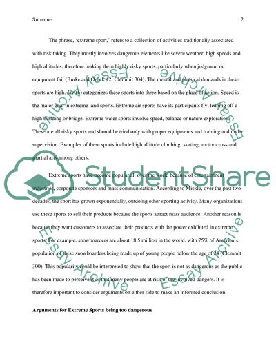 Extreme Sports - Are They Too Dangerous