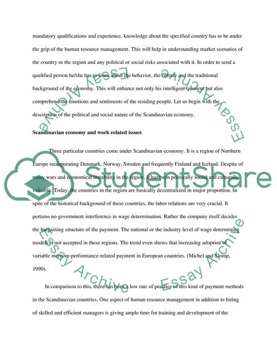 Human Resource Management in Scandinavian Economy
