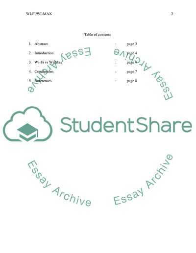 Wi-Max and Wi-Fi Technologies