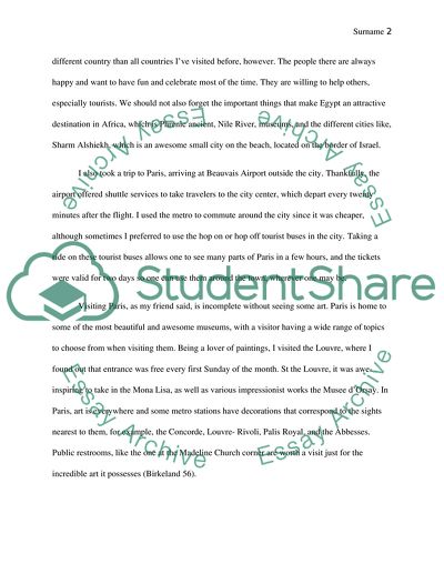 Thoughts and Experiences of a Travelling Tourist