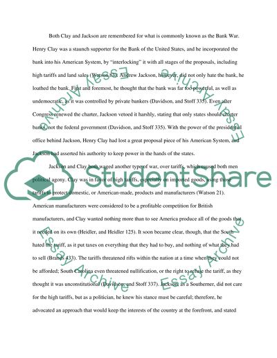 Andrew Jackson vs. Henry Clay