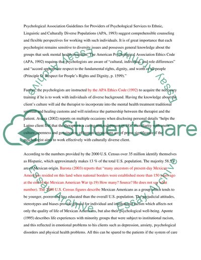 Psychological Treatment of Culturally Diverse Populations