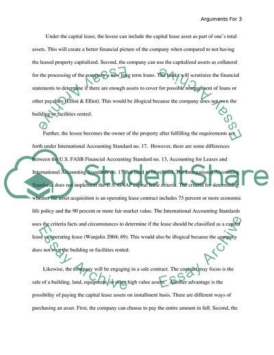 Supporting Capitalization of all Leases