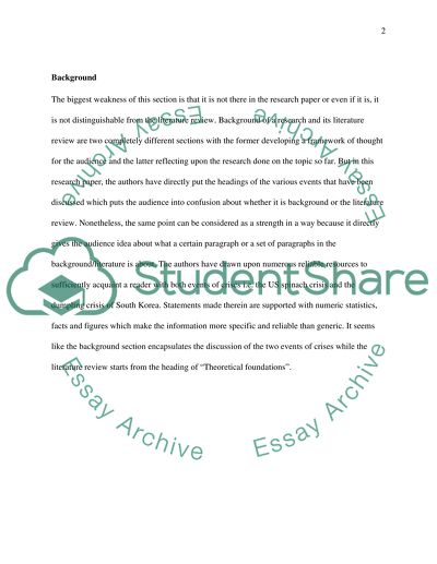 Spinach Crisis in the US