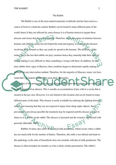 Disease or Diseases that affect the Rabbit