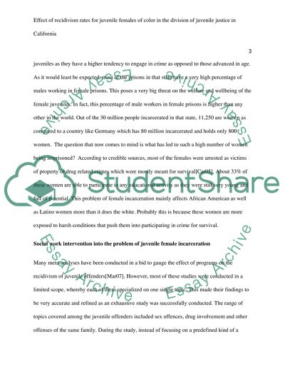 Juvenile Female Incarceration in California