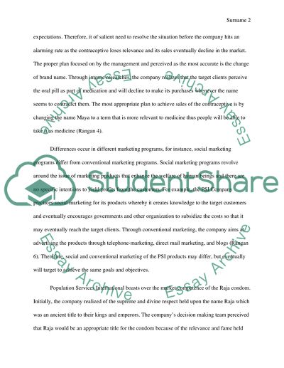 Case Analysis Of Population Services International