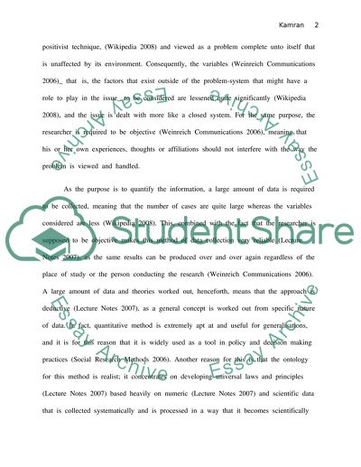 General Differences between Quantitative and Qualitative Methodologies