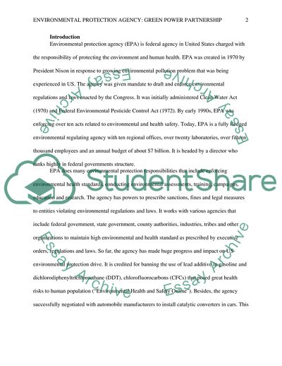 Environmental Protection Agency: Green Power Partnership