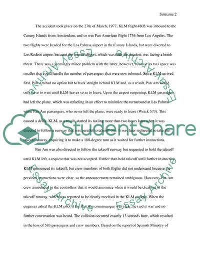 The Tenerife Air Disaster, Instructional Problems, and Possible Instructional Precautions
