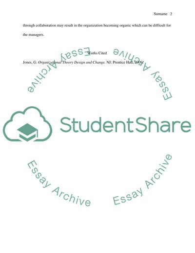 Organizational Theory Design and Change