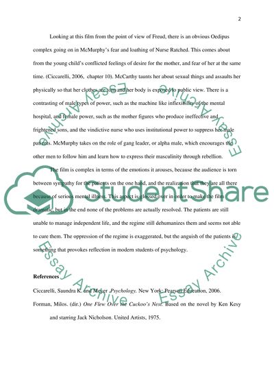 Critique/reaction of one of the movies in relation to psychology