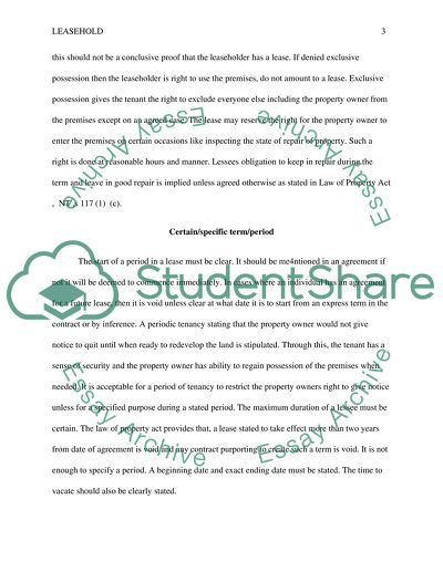 Leasehold, Creation of Leases