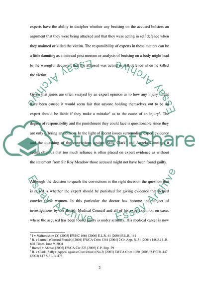 Discredited Expert Witnesses Used as Scapegoats for the Failings of the System of Criminal Justice