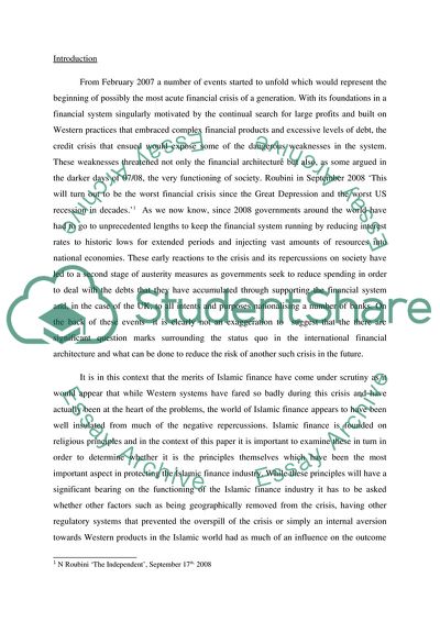 The Principles of Islamic Finance: the Primary Source of Global Finance