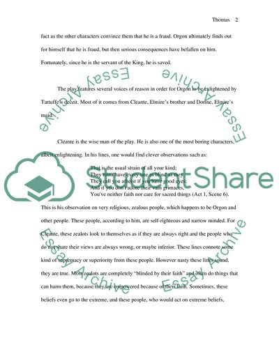 The Voices of Reason in Tartuffe