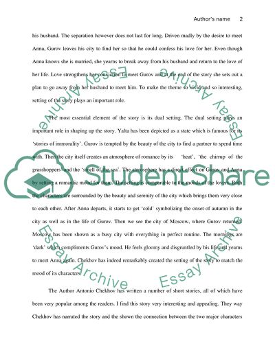 The Lady with the Pet Dog