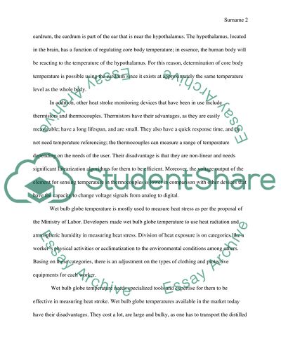 Heat stroke monitoring device