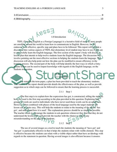 Teaching English as a Foreign Language