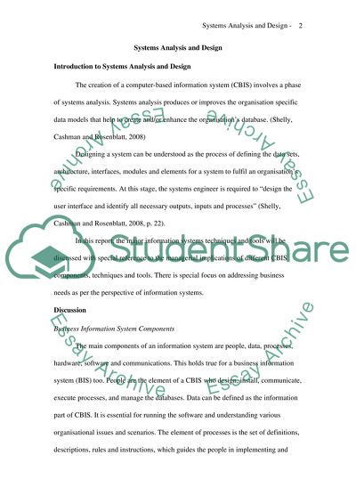 system analysis and design essay questions and answers