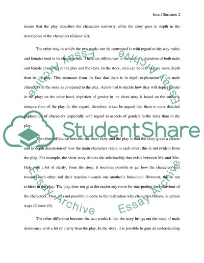 Trifles essay