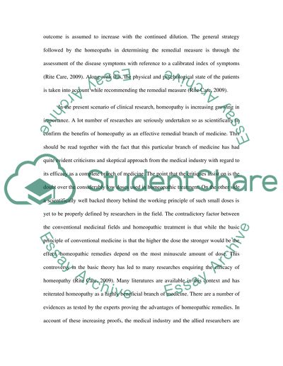 Homeopathic remedies (argumentative