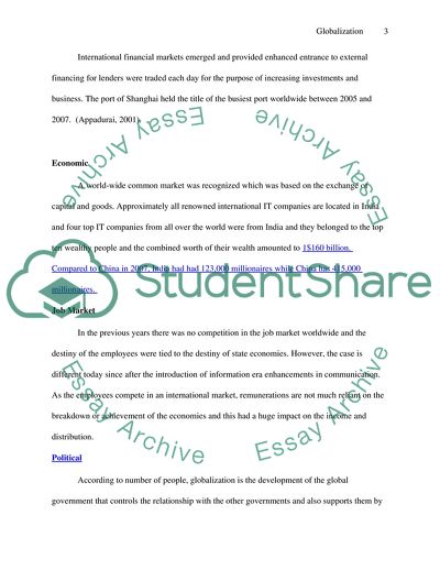 Good Influence of Globalization All Over the World