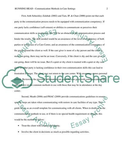 AS Unit F911- Communication in care settings