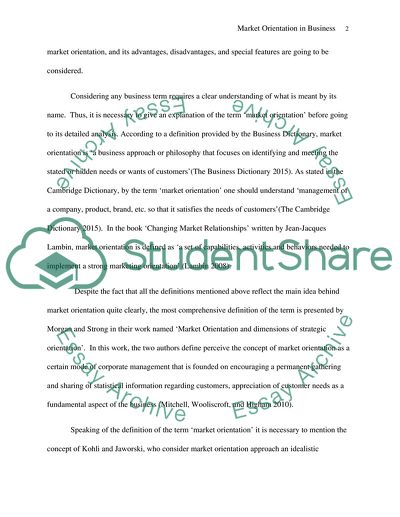 Market Orientation in Business