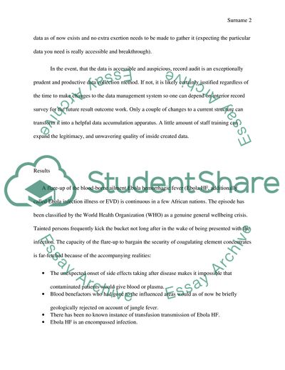 Manifestations of Ebola
