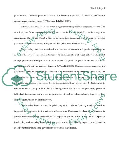 Fiscal Policy Instruments