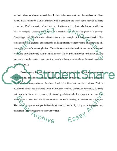 Popular press Article (cloud computing for E-learning)